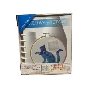 Dimensions Cross Stitch Planner Kit 12 Monthly Projects Calendar New
